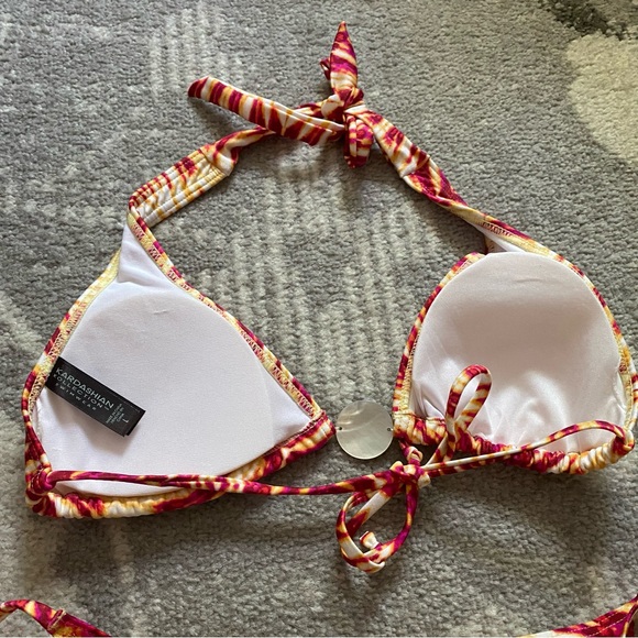 NWOT Kardashian Kollection Swimwear Mother of Pearl Accent String Bikini - Picture 5 of 8